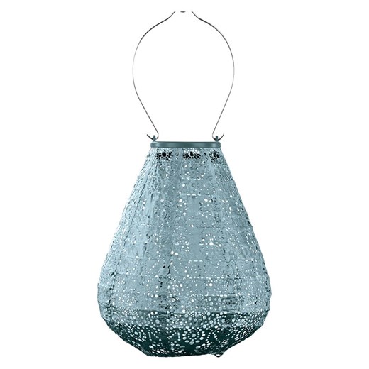 Lumiz Lampion solarny LED w kolorze niebieskoszarym - wys. 22,5 x Ø 20 cm ze sklepu Limango Polska w kategorii Oświetlenie - zdjęcie 184001371