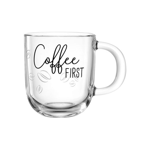 LEONARDO Kubek jumbo &quot;Coffee first&quot; w kolorze czarnym - 400 ml ze sklepu Limango Polska w kategorii Dzbanki i zaparzacze - zdjęcie 184001613