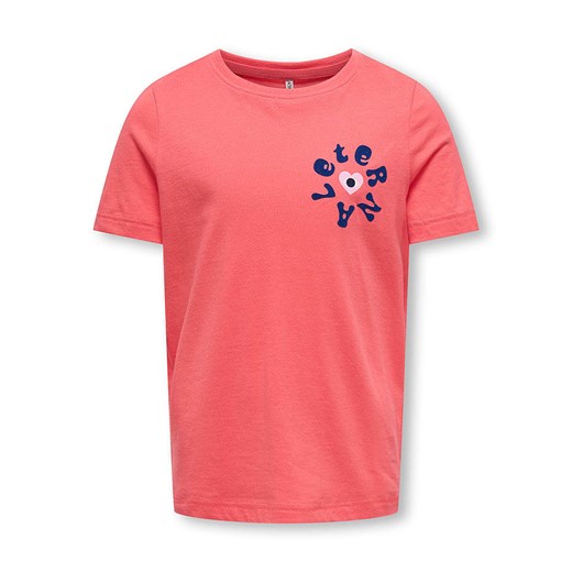 KIDS ONLY Koszulka "Happy" w kolorze różowym - id: 16995591 - marki Kids ONLY - 184002113 KIDS ONLY Koszulka "Happy" w kolorze różowym ze sklepu Limango Polska w kategorii Bluzki dziewczęce - zdjęcie 184002113