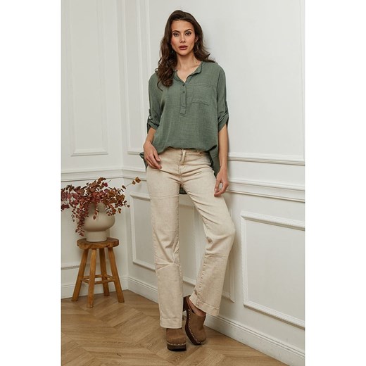 Fleur de Lin Bluzka &quot;Msof&quot; w kolorze khaki ze sklepu Limango Polska w kategorii Bluzki damskie - zdjęcie 184002141