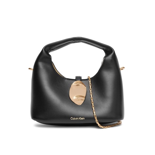 Torebka Calvin Klein Jeans Stone Lock Slouchy Crossbody Bag LV04K3177G Czarny ze sklepu eobuwie.pl w kategorii Torebki damskie - zdjęcie 184002400