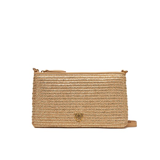Torebka PINKO Flat Horizontal Mini PE 25 PCPL 104277 A2CE Złoty ze sklepu eobuwie.pl w kategorii Listonoszki - zdjęcie 184002442