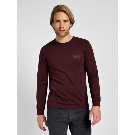 LEE MĘSKA KOSZULKA LONGSLEEVE LEE LS MED WOBLLY VELVET BEET 112355593 ze sklepu YouNeedit.pl w kategorii T-shirty męskie - zdjęcie 184004214