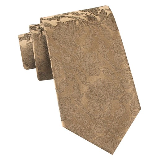 Klasyczny Krawat Męski - Chattier - Jasny Brąz (Stare Złoto) KRCH1468 ze sklepu JegoSzafa.pl w kategorii Krawaty - zdjęcie 184004313