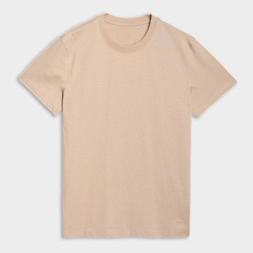 Męski t-shirt  z nadrukiem 4F 4FRSS25TTSHM2733 - beżowy ze sklepu Sportstylestory.com w kategorii T-shirty męskie - zdjęcie 184004640