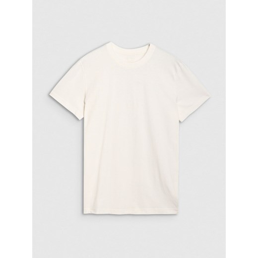 Męski t-shirt  z nadrukiem 4F 4FRSS25TTSHM2733 - biały ze sklepu Sportstylestory.com w kategorii T-shirty męskie - zdjęcie 184004642