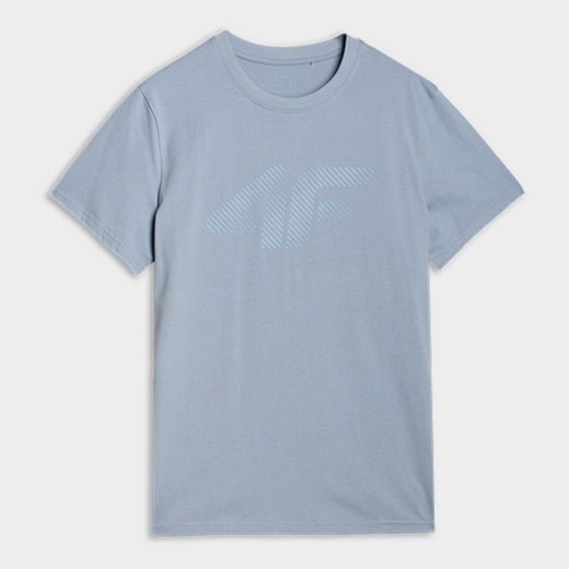 Męski t-shirt z nadrukiem 4F 4FWSS25TTSHM2075 - niebieski ze sklepu Sportstylestory.com w kategorii T-shirty męskie - zdjęcie 184004881