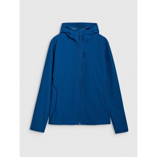 Męski softshell 4F 4FRSS25TSOFM436 - niebieski ze sklepu Sportstylestory.com w kategorii Kurtki męskie - zdjęcie 184004960