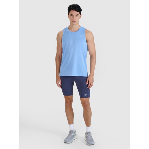 Męskie legginsy do biegania 4F 4FWSS25TFSTM025 - granatowe ze sklepu Sportstylestory.com w kategorii Spodnie męskie - zdjęcie 184005422