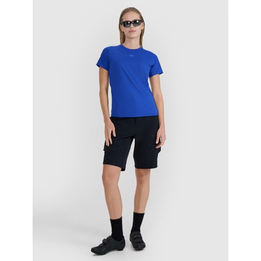 Damskie spodenki rowerowe 4F 4FWSS25TFSHF0890 - czarne ze sklepu Sportstylestory.com w kategorii Szorty - zdjęcie 184005591