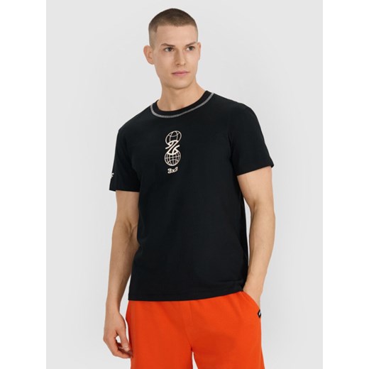 Męski t-shirt z nadrukiem 4F 4FRSS25TTSHM3092 - czarny ze sklepu Sportstylestory.com w kategorii T-shirty męskie - zdjęcie 184005792