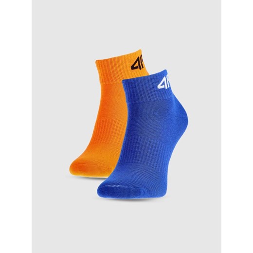 Chłopięce skarpetki za kostkę (2-pack) 4F 4FJWSS25USOCM434 - multikolor ze sklepu Sportstylestory.com w kategorii Skarpetki dziecięce - zdjęcie 184006583