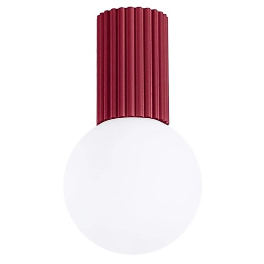 Burgundowy okrągły plafon sufitowy - K598-Buble Lumes One Size Edinos.pl