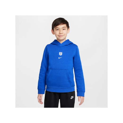Bluza piłkarska z kapturem dla dużych dzieci Nike Anglia Club - Niebieski ze sklepu Nike poland w kategorii Bluzy chłopięce - zdjęcie 184007002