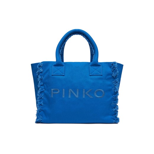 Torebka PINKO Beach Shopping PE 25 PLTT 100782 A1WQ Niebieski ze sklepu eobuwie.pl w kategorii Torebki damskie - zdjęcie 184007520
