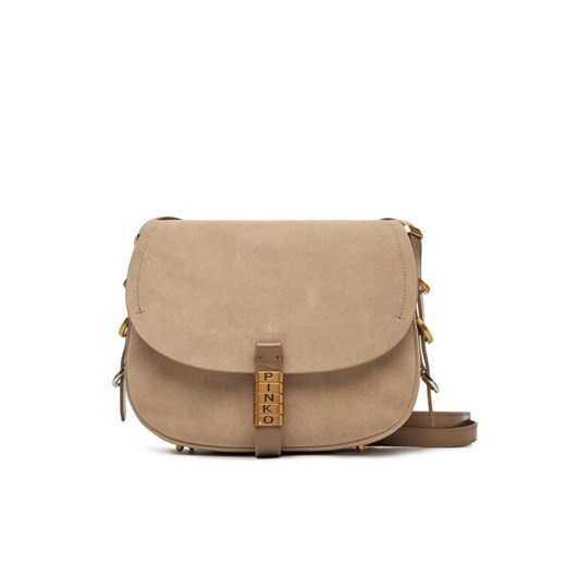PINKO Torebka Saddle Classic PE 25 PLTT 103830 A29N Beżowy ze sklepu MODIVO w kategorii Listonoszki - zdjęcie 184007904