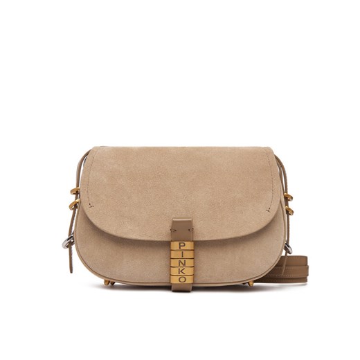 PINKO Torebka Saddle Mini PE PLTT 103831 A29N Beżowy ze sklepu MODIVO w kategorii Listonoszki - zdjęcie 184007930