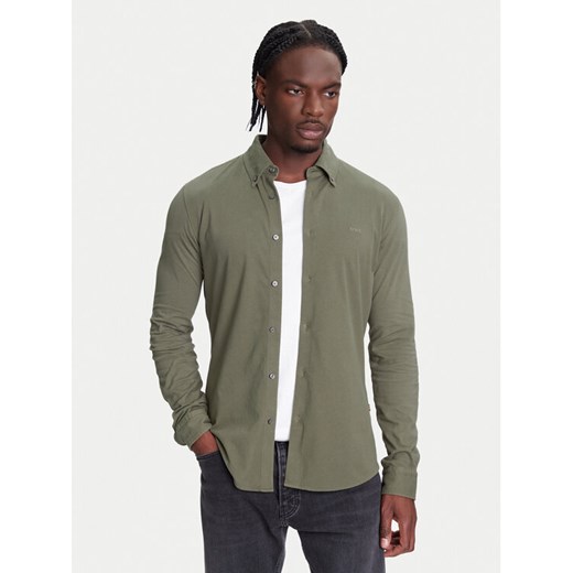 BOSS Koszula Myjersey 50543089 Zielony Slim Fit ze sklepu MODIVO w kategorii Koszule męskie - zdjęcie 184007970