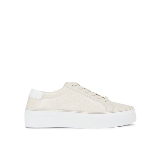 Sneakersy Calvin Klein Flatform Cupsole Lace Up-Epi Mn HW0HW01670 Biały Calvin Klein 39 eobuwie.pl