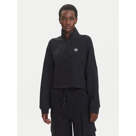 adidas Bluza Essentials French Terry IW5726 Czarny Oversize ze sklepu MODIVO w kategorii Bluzy damskie - zdjęcie 184009950