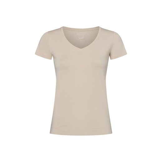 Marie Lund T-shirt damski Kobiety Bawełna beżowy jednolity ze sklepu vangraaf w kategorii Bluzki damskie - zdjęcie 184010282