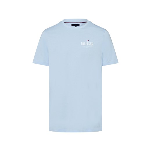 Tommy Hilfiger Koszulka męska Mężczyźni Bawełna niebieski jednolity ze sklepu vangraaf w kategorii T-shirty męskie - zdjęcie 184010320