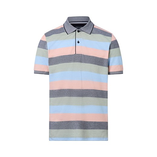 Andrew James Męska koszulka polo Mężczyźni Bawełna granatowy w paski ze sklepu vangraaf w kategorii T-shirty męskie - zdjęcie 184010330