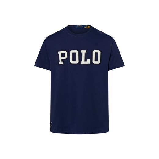 Polo Ralph Lauren Koszulka męska Mężczyźni Bawełna granatowy jednolity ze sklepu vangraaf w kategorii T-shirty męskie - zdjęcie 184010352
