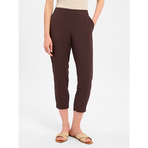 Someday Spodnie - Charlie Kobiety Sztuczne włókno czekoladowy jednolity ze sklepu vangraaf w kategorii Spodnie damskie - zdjęcie 184010412