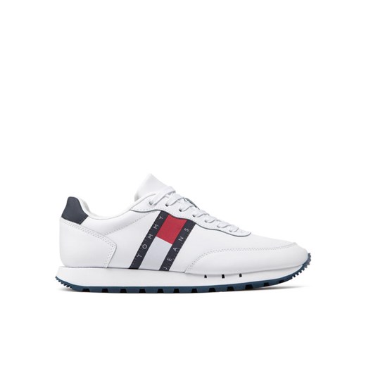 Sneakersy Tommy Jeans Leather Runner EM0EM00898 Biały Tommy Jeans 45 eobuwie.pl