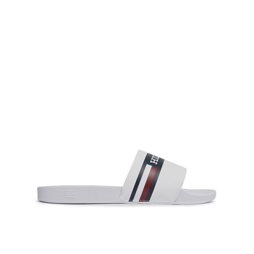 Tommy Hilfiger Klapki Corporate Hilfiger Pool Slide FM0FM04911 Biały Tommy Hilfiger 45 MODIVO