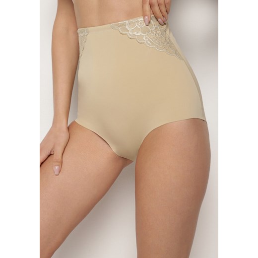Beżowe Majtki Modelujące High Waist Savirolle ze sklepu renee.pl w kategorii Bielizna wyszczuplająca - zdjęcie 184013073