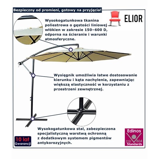 Parasol ogrodowy Elior