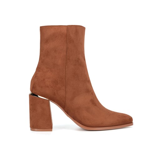 Botki Nine West WFA3000-1 Brązowy ze sklepu eobuwie.pl w kategorii Botki - zdjęcie 184015272
