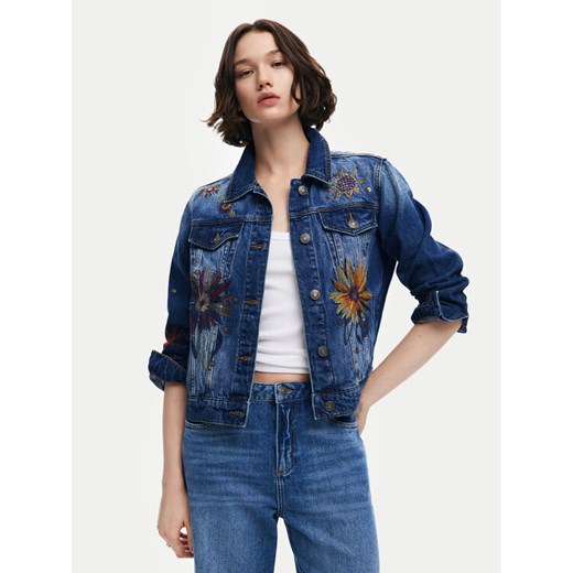 Desigual Kurtka jeansowa Atenas 24WWED18 Niebieski Regular Fit ze sklepu MODIVO w kategorii Kurtki damskie - zdjęcie 184016042