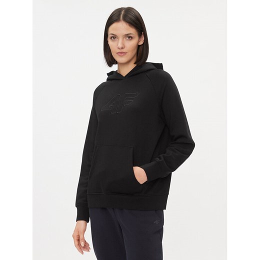 4F Bluza 4FAW23TSWSF0765 Czarny Regular Fit ze sklepu MODIVO w kategorii Bluzy damskie - zdjęcie 184016124