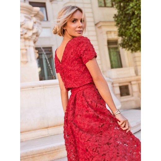 Mohito - Koronkowa bluzka - czerwony Mohito XS Mohito