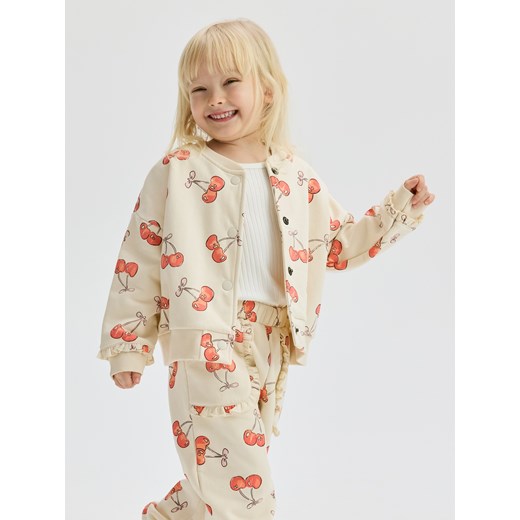 Reserved - Wzorzysta bluza bomber - kremowy ze sklepu Reserved w kategorii Bluzy dziewczęce - zdjęcie 184017760