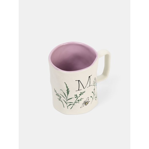 Sinsay - Kubek z ręcznie malowanym wzorem - fioletowy Sinsay One Size Sinsay
