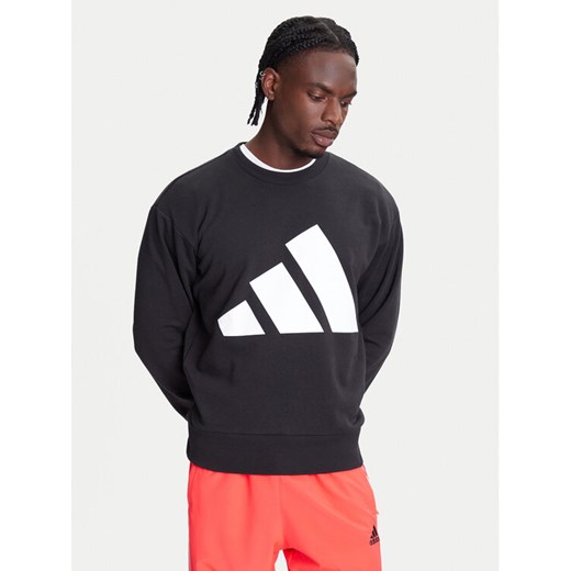 adidas Bluza Essentials Big Logo JE8949 Czarny Regular Fit ze sklepu MODIVO w kategorii Bluzy męskie - zdjęcie 184019252