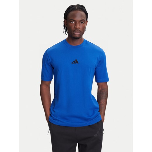adidas T-Shirt Essentials Small Logo JF1094 Niebieski Regular Fit ze sklepu MODIVO w kategorii T-shirty męskie - zdjęcie 184019323