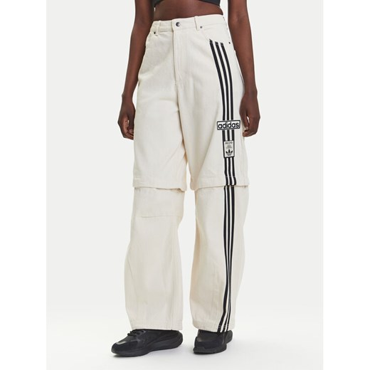 adidas Jeansy Adibreak JD5618 Écru Wide Leg ze sklepu MODIVO w kategorii Jeansy damskie - zdjęcie 184019403