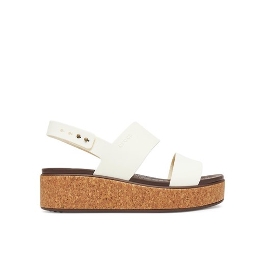 Crocs Sandały Brooklyn Cork Low Wedge 211144 Czarny ze sklepu MODIVO w kategorii Sandały damskie - zdjęcie 184019420