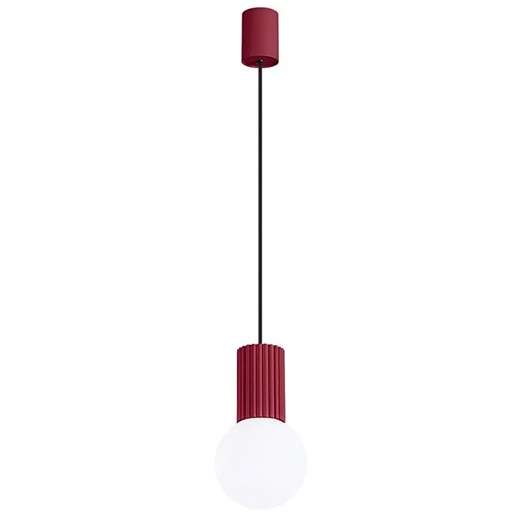 Burgundowa nowoczesna lampa wisząca - K599-Buble ze sklepu Edinos.pl w kategorii Lampy wiszące - zdjęcie 184020863
