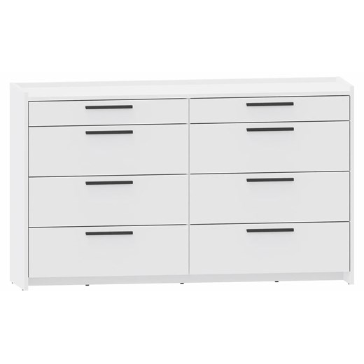 Biała minimalistyczna komoda z 4 szufladami - B7-F62 ze sklepu Edinos.pl w kategorii Komody - zdjęcie 184020872