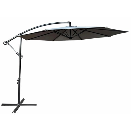 Szary okrągły parasol na taras F3-W16 ze sklepu Edinos.pl w kategorii Parasole ogrodowe - zdjęcie 184020882