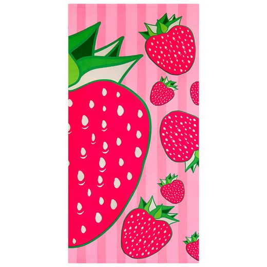 Le Comptoir de la Plage Ręcznik plażowy &quot;Pop-Fraise&quot; w kolorze jasnoróżowo-różowym - 150 x 75 cm ze sklepu Limango Polska w kategorii Ręczniki - zdjęcie 184021270