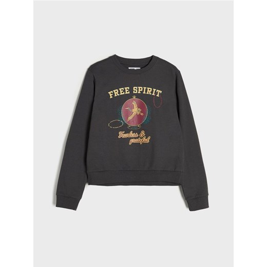 Sinsay - Bluza z nadrukiem - szary ze sklepu Sinsay w kategorii Bluzy dziewczęce - zdjęcie 184021890