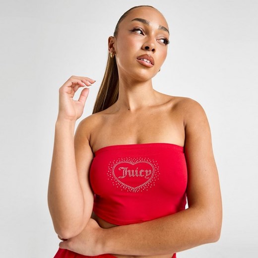JUICY COUTURE TOP DMNT HEART LGO BND C&#039;RED ze sklepu JD Sports  w kategorii Bluzki damskie - zdjęcie 184024060