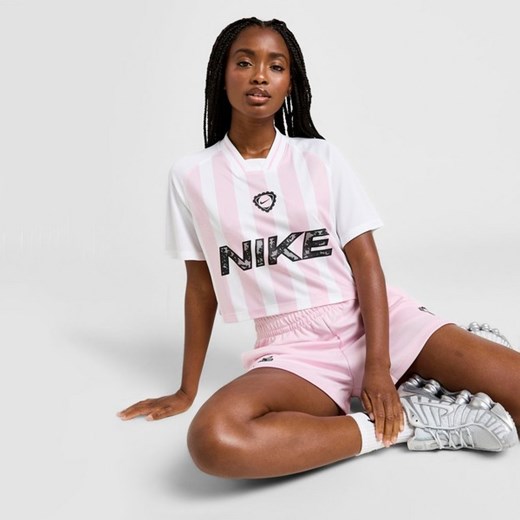 NIKE T-SHIRT FTB STRPE CRP JRSY PNK/WH ze sklepu JD Sports  w kategorii Bluzki damskie - zdjęcie 184024072